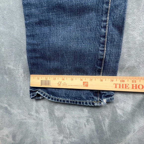 Abercrombie & Fitch Baxter Low Rise Slim Boot Jeans Mens 34x32 Blue Button Fly - Picture 9 of 16